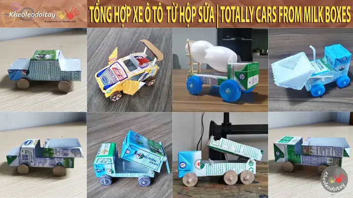 Hướng Dẫn Làm Mô Hình Xe Ô Tô Bằng Hộp Sữa Cho Bé