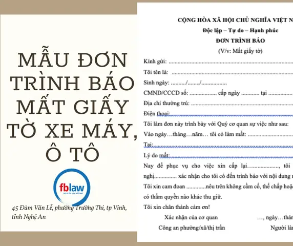 Đơn Báo Mất Giấy Tờ Xe Ô Tô: Hướng Dẫn Chi Tiết Từ A Đến Z