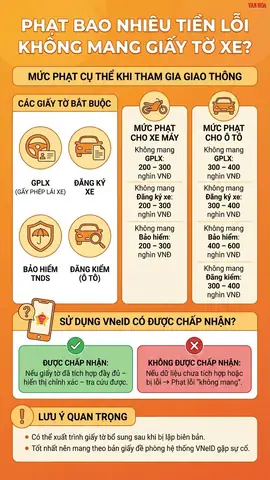 Quên Mang Giấy Tờ Xe Ô Tô Phạt Bao Nhiêu?