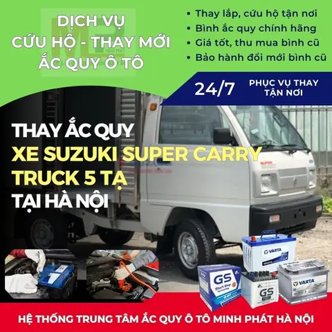 Ắc Quy Ô Tô Cho Xe Suzuki Super Carry Truck 5 Tạ: Hướng Dẫn Chi Tiết