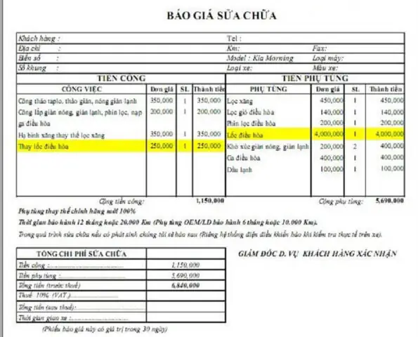 Bảng Báo Giá Sửa Chữa Xe Ô Tô: Đọc Hiểu & Tiết Kiệm Chi Phí Tối Ưu Bảng Báo Giá Sửa Chữa Xe Ô Tô: Đọc Hiểu & Tiết Kiệm Chi Phí Tối Ưu