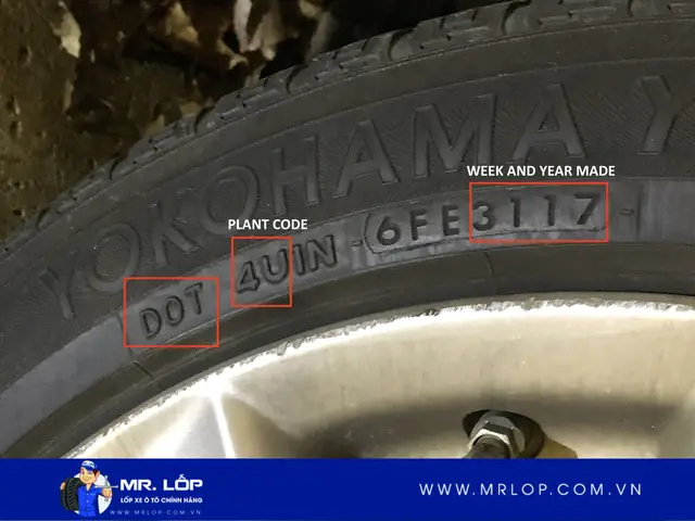 Cách Kiểm Tra Năm Sản Xuất Lốp Xe Ô Tô Đầy Đủ Và Chính Xác