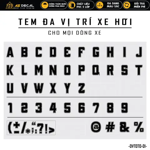 Chữ Cái Dán Xe Ô Tô: Hướng Dẫn Toàn Tập Từ A Đến Z Chữ Cái Dán Xe Ô Tô: Hướng Dẫn Toàn Tập Từ A Đến Z