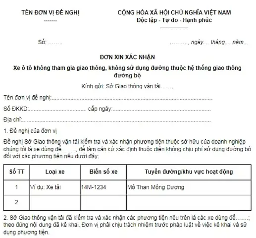 Đơn Xin Xe Ô Tô Đơn Xin Xe Ô Tô