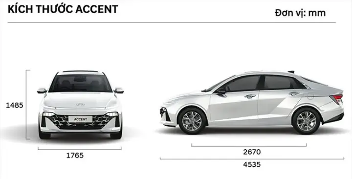 Kích Thước Xe Hyundai Accent: Thông Số Chi Tiết Từng Thế Hệ