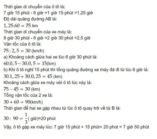 Cách Giải Bài Toán Vận Tốc, Thời Gian, Quãng Đường Trong Giao Thông Ô Tô