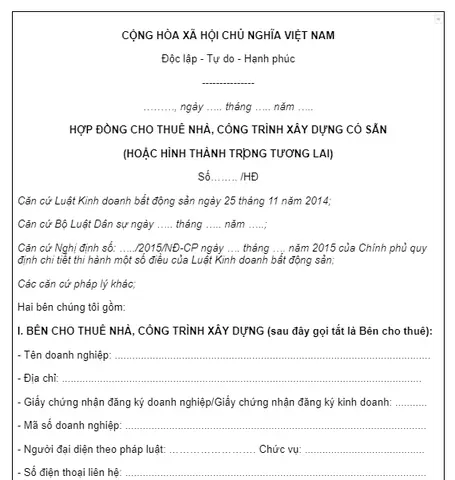 Mẫu Hợp Đồng Thuê Bến Bãi Để Xe Ô Tô Mẫu Hợp Đồng Thuê Bến Bãi Để Xe Ô Tô