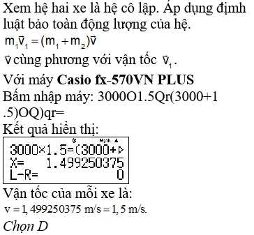 Một Xe Ô Tô Có Khối Lượng M1 3 Tấn