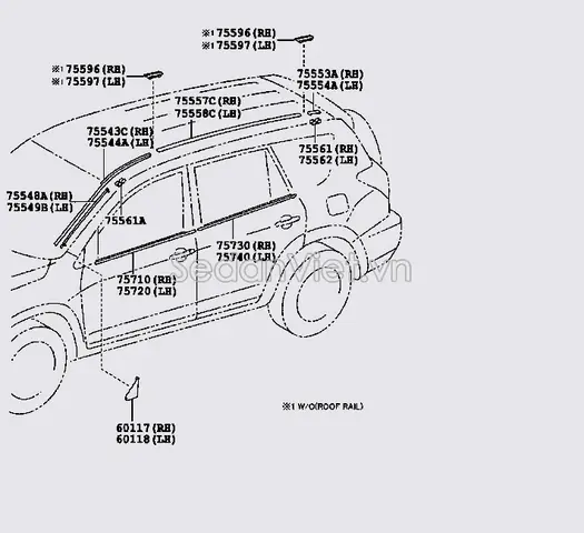 Nẹp Kính Xe Ô Tô Rav4