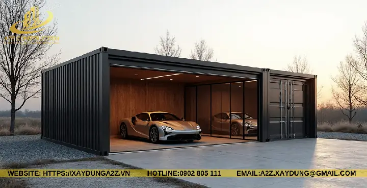 Nhà Chứa Xe Ô Tô Bằng Container