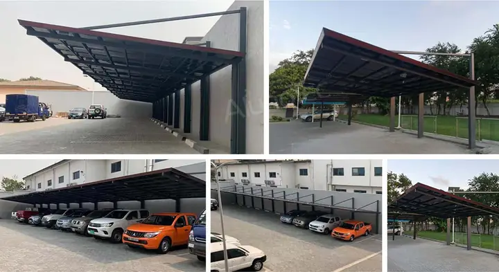 Nhà Để Xe Ô Tô Mái Nhựa Xuyên Sáng