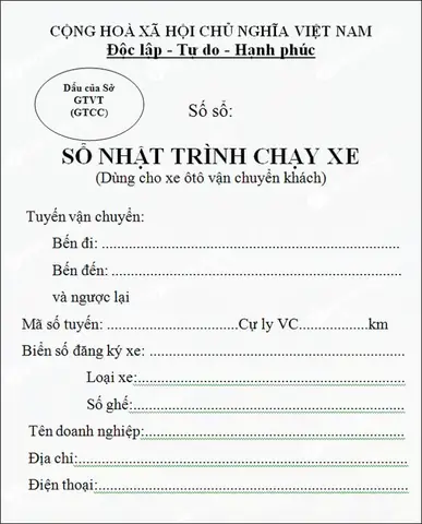 Nhật Ký Xe Ô Tô File Mẫu Nhật Ký Xe Ô Tô File Mẫu