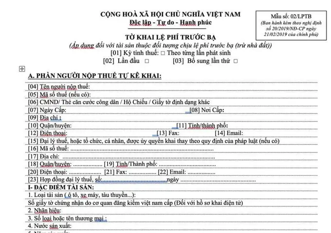 Phí Công Chứng Trước Bạ Xe Ô Tô Cũ