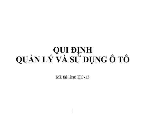 Quản Lý Sưr Dụng Xe Ô Tô Quản Lý Sưr Dụng Xe Ô Tô