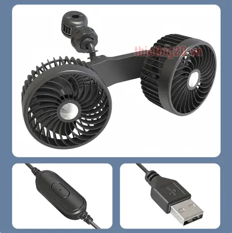 Quạt Để Bàn Cắm Xe Ô Tô Cổng Usb Quạt Để Bàn Cắm Xe Ô Tô Cổng Usb