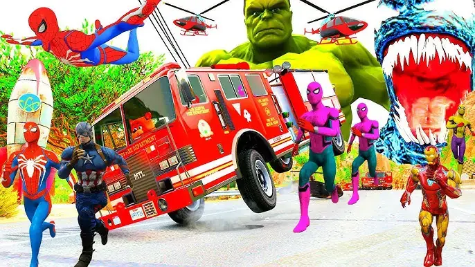 Siêu Nhân Nhện Lái Xe Ô Tô Hoạt Hình Siêu Nhân Nhện Lái Xe Ô Tô Hoạt Hình