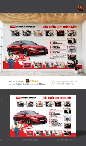 Sơn Xe Ô Tô Backdrop