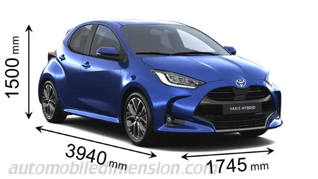 Size Toyota Yaris