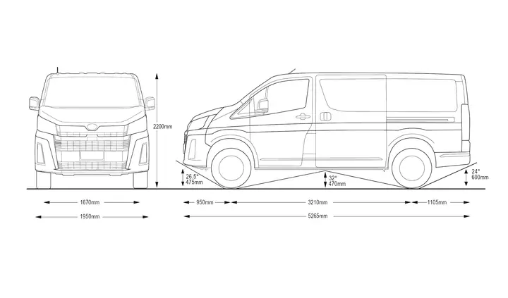Toyota Hiace Dimensions