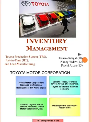 Toyota Inventory Management