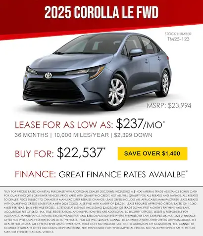 Toyota Lease Specials