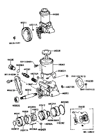 1990 Toyota Pickup Power Steering Pump