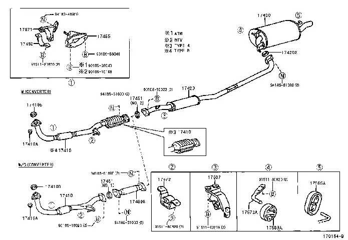 2001 Toyota Camry Muffler