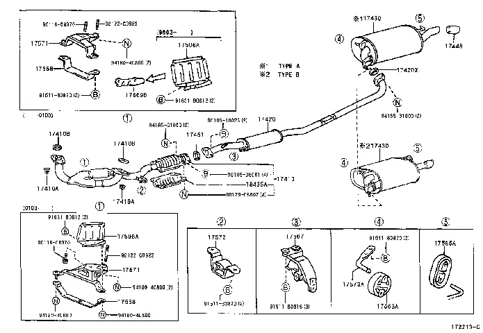 2005 Toyota Camry Exhaust System Parts