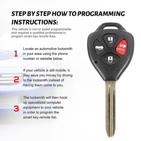 2010 Toyota Camry Key Fob Programming 2010 Toyota Camry Key Fob Programming