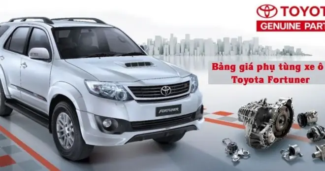 Bảng Giá Phụ Tùng Toyota Fortuner Bảng Giá Phụ Tùng Toyota Fortuner