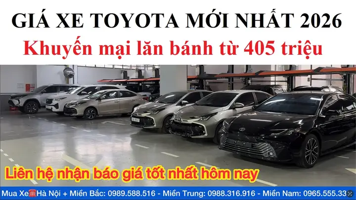 Bảng Giá Xe Toyota Hôm Nay