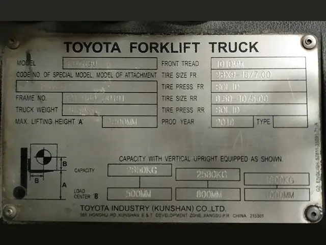 Catalogue Toyota 6fd25