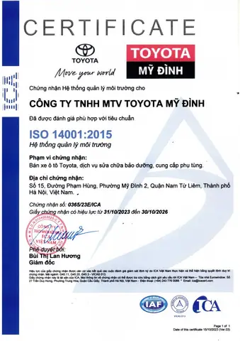 Công Ty Tnhh Toyota Mỹ Đình