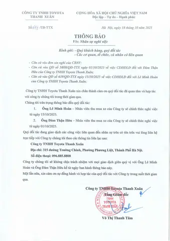 Công Ty Tnhh Toyota Thanh Xuân