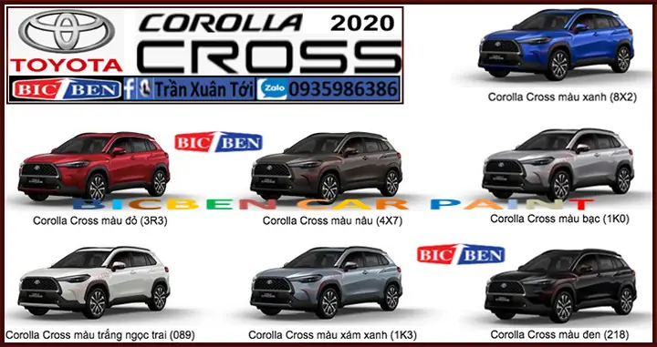Mã Màu Xe Toyota