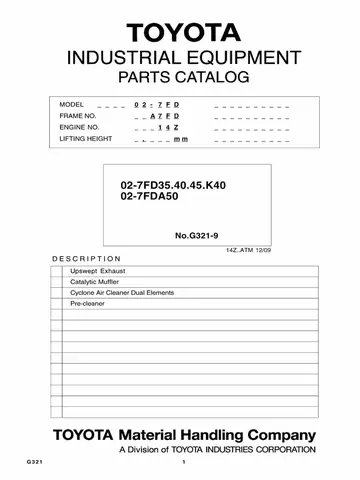 Manual Forklift Toyota 7fd25 Pdf