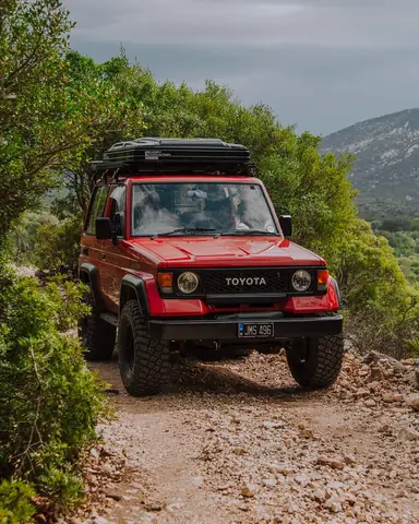 Red Toyota Land Cruiser Red Toyota Land Cruiser