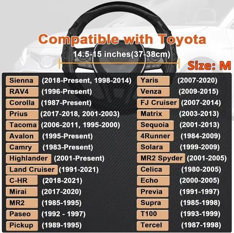 Steering Size Toyota Camry 1989