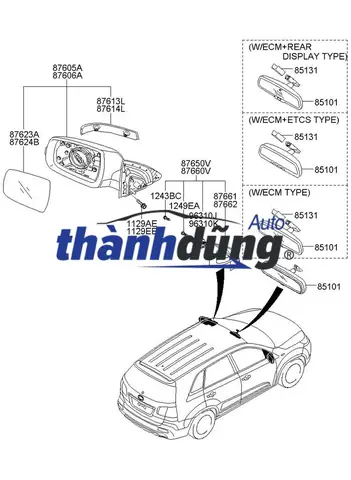 Thay Cốt Kính Hậu Toyota Thay Cốt Kính Hậu Toyota