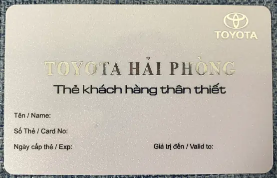 Thẻ Khách Hàng Xe Toyota