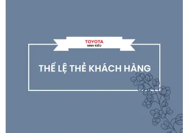 Thẻ Khách Hàng Xe Toyota