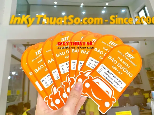 Thẻ Nhắc Bảo Dưỡng Toyota