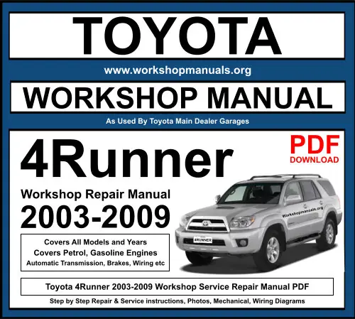 Toyota 4runner Workshop Manual Pdf