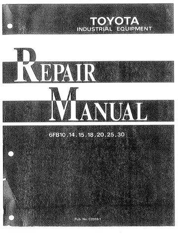 Toyota 6fb10 15 18 Manual
