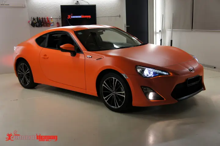 Toyota 86 Vinyl Wrap Orange