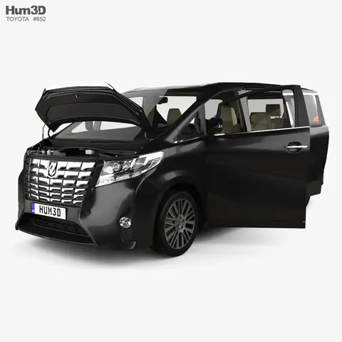 Toyota Alphard White 3d Model