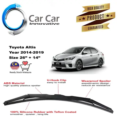 Toyota Altis 2017 Wiper Size