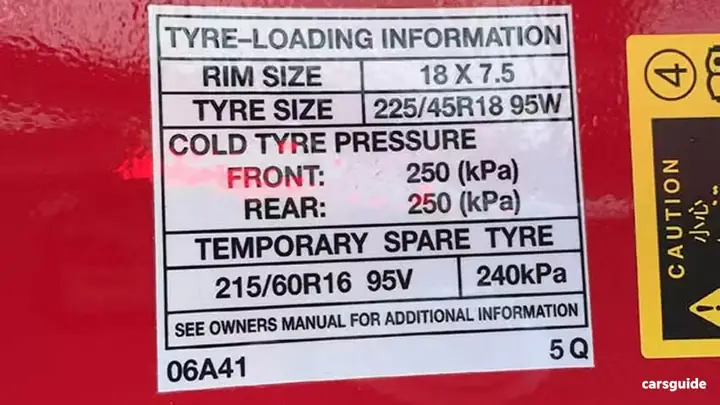 Toyota Aurion 2010 Tyre Pressure Toyota Aurion 2010 Tyre Pressure