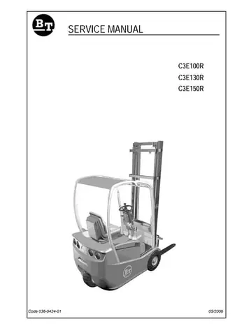 Toyota Bt Forklift Service Manuals