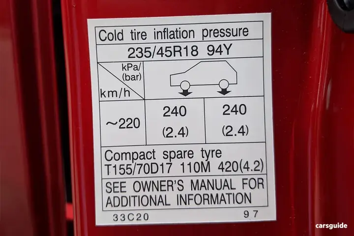 Toyota Camry Tyre Pressure Australia